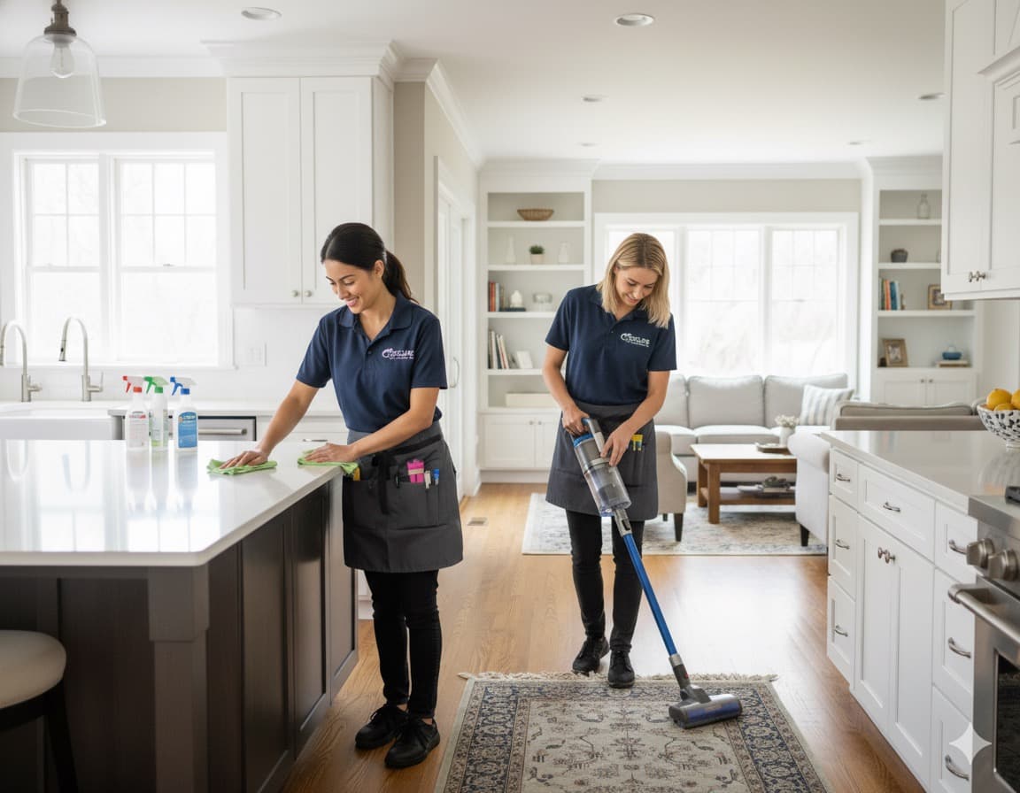 Cityscape Cleaning Crew arriving at a Boston home with cleaning supplies